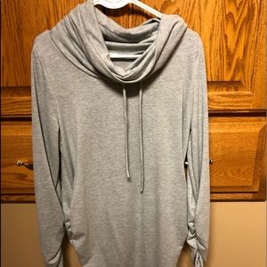 Light grey long tunic top.  NWOT